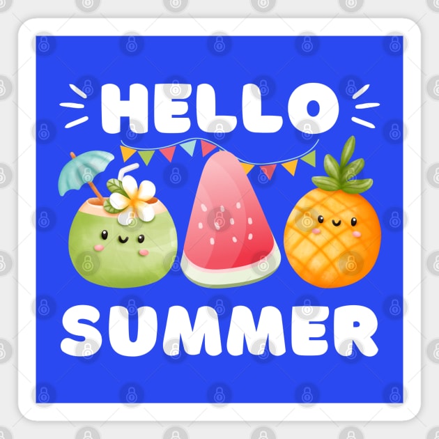 Hello Summer Magnet by Auraya Studio